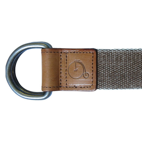 Washed Canvas Adjustable Belt // Brown (S/M)