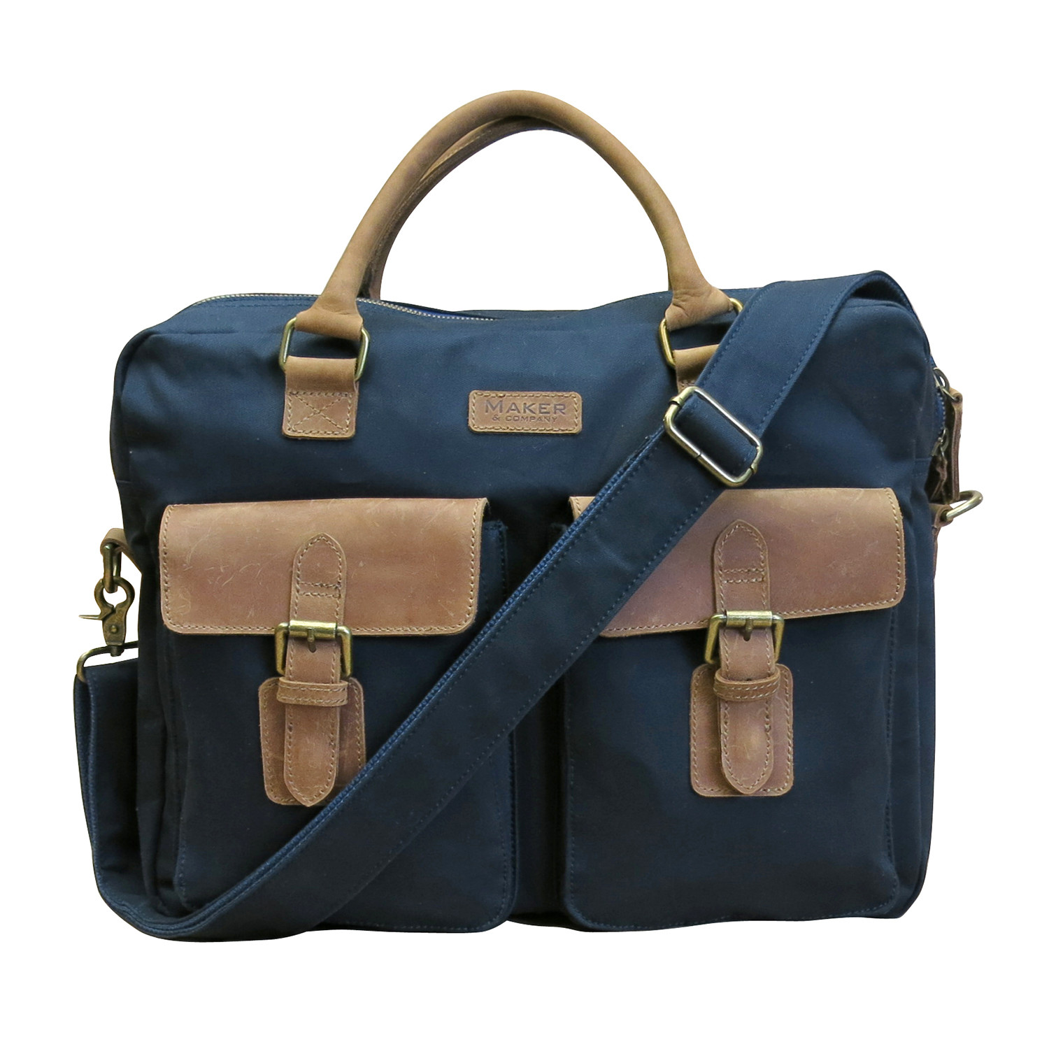 Cotton Twill Messenger Bag // Navy - Maker & Company - Touch of Modern