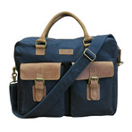 Cotton Twill Messenger Bag // Navy