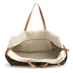 Two Tone Washed Canvas Shoulder Duffle Bag // Olive