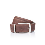 Double Face Belt // Brown + Green (45"L)