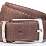 Double Face Belt // Brown + Green (45"L)