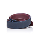 Double Face Belt // Blue + Bordeaux (45"L)