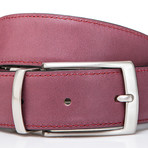 Double Face Belt // Bordeaux + Green (45"L)