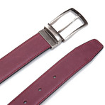 Double Face Belt // Bordeaux + Green (45"L)