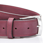 Square Tip Belt // Bordaux (45"L)