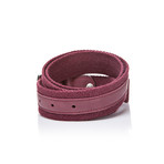 Leather + Fabric Belt // Bordeaux (45"L)