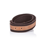 Leather + Fabric Belt // Havana Brown (45"L)