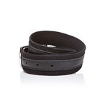 Leather + Fabric Belt // Black (45"L)