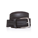 Leather + Fabric Belt // Black (45"L)