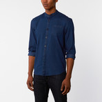 Dickens Button-Up // Navy (XL)