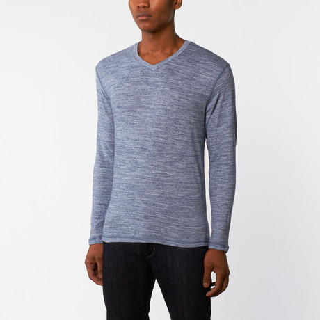 Random Access // Raino Long Sleeve V-Neck // Blue (S)