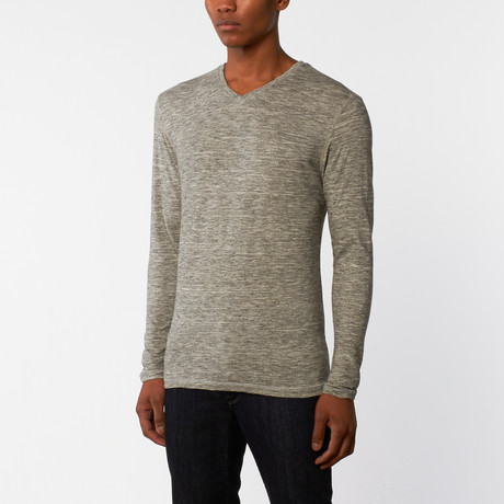 Random Access // Raino Long Sleeve V-Neck // Grey (S)