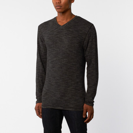 Random Access // Raino Long Sleeve V-Neck // Black (S)