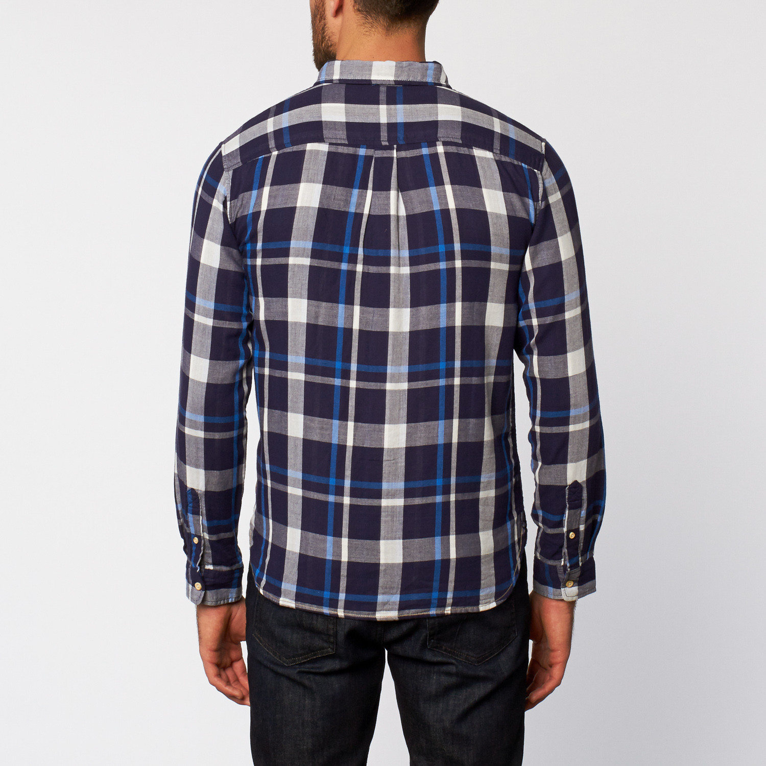 2-Ply Plaid Shirt // Indigo (L) - Surfside Supply Co. - Touch of Modern