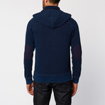 Japanese Indigo Button Hoodie // Indigo (S)