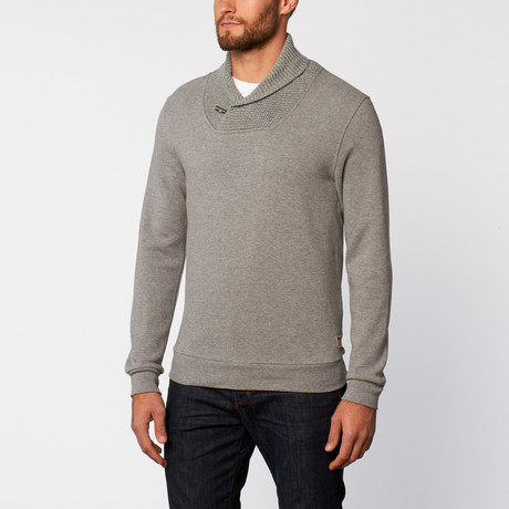 French Pique Shawl Collar Fleece // Light Grey (S)