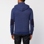 Light Weight Fleece Johnny Hoodie // Navy (S)