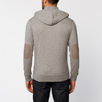 Light Weight Fleece Johnny Hoodie // Heather Grey (S)