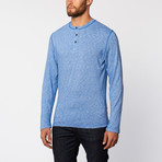 Dobby Stripe Soft Henley // Azul Blue (2XL)