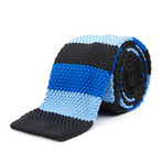 Knit Tie + Tie Bar // Royal + Black