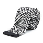 Knit Tie + Tie Bar // White + Black