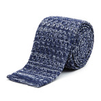 Knit Tie + Tie Bar // Blue