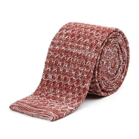 Knit Tie + Tie Bar // Burgundy