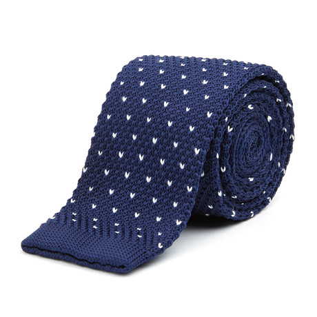 Knit Tie + Tie Bar // Navy