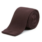 Knit Tie + Tie Bar // Brown