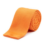 Knit Tie + Tie Bar // Orange