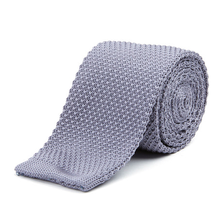 Knit Tie + Tie Bar  // Charcoal