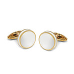 Cufflinks // Gold + Royal White