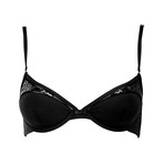 Sequin Demi Bra // Black (34B)