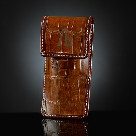 Italian Calf Leather Watch Pouch // Brown