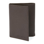 Haines & Bonner //  Smooth Leather Tri-fold Wallet // Brown