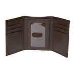 Haines & Bonner //  Smooth Leather Tri-fold Wallet // Brown