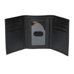 Haines & Bonner // Smooth Leather Tri-fold Wallet // Black