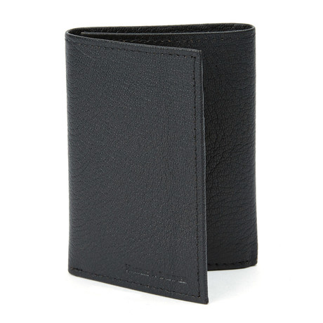 Haines & Bonner // Smooth Leather Tri-fold Wallet // Black