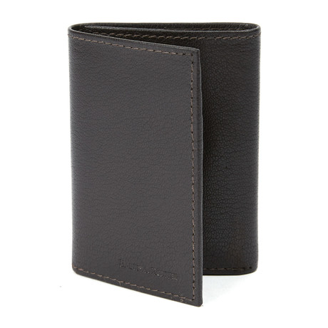 Haines & Bonner // Crosshatch Leather Tri-fold Wallet // Brown