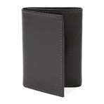 Haines & Bonner // Crosshatch Leather Tri-fold Wallet // Brown