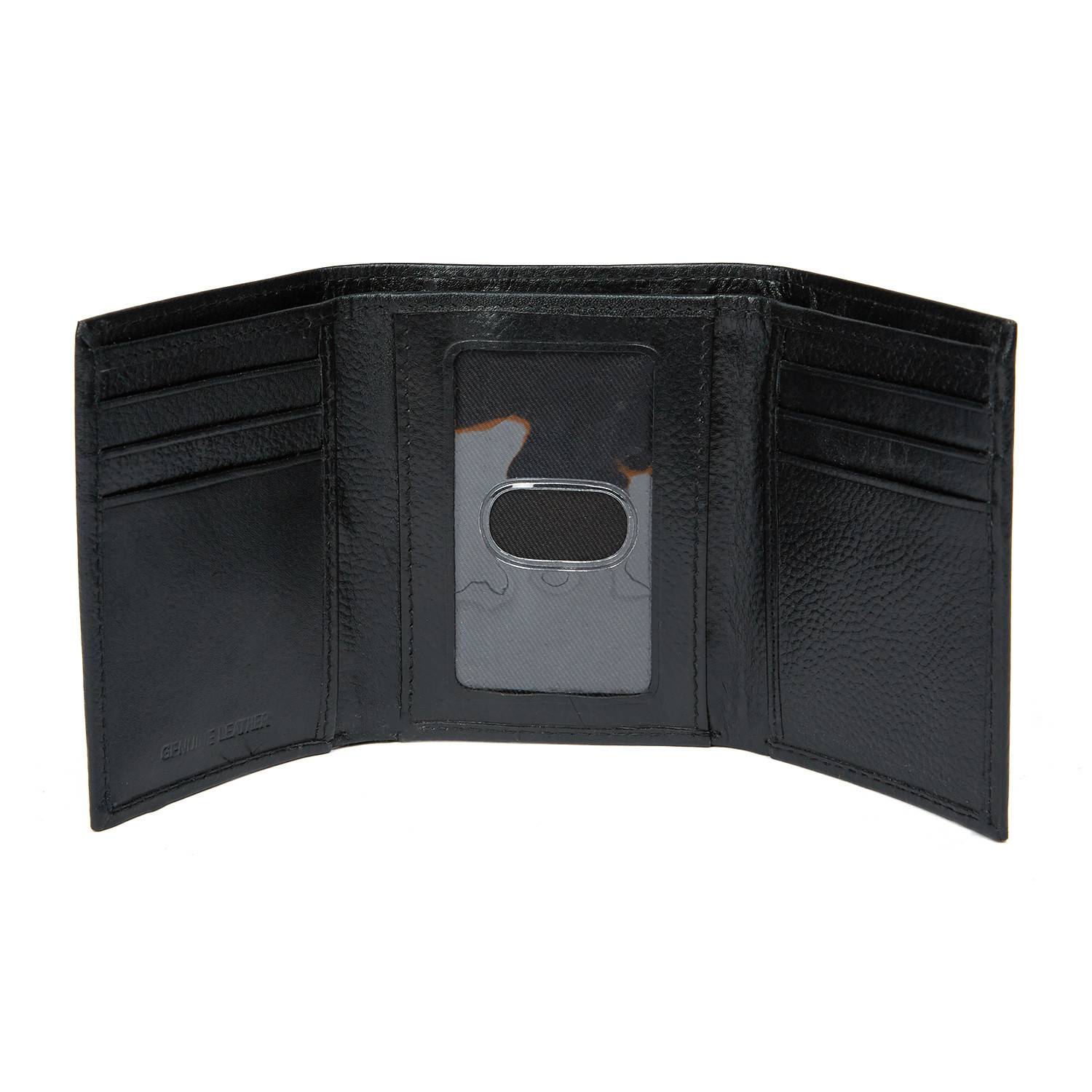 Haines & Bonner // Pebble Grain Leather Tri-fold Wallet // Black ...