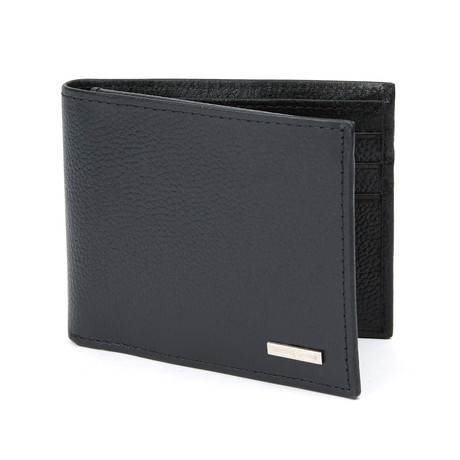 Haines & Bonner // Pebble Grain Leather Passcase // Black