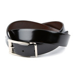 XMI // Reversible Square Buckle Leather Belt // Black (Waist 32)