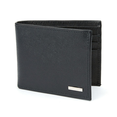 Haines & Bonner // Crosshatch Leather Passcase // Black