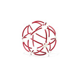 Icosahedron // Quarter Circle Pipe // White Flexible Joints (Red)