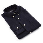 Solid Button Down // Navy (XL)