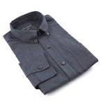 Lucas Button Down Shirt // Navy + Grey (M)