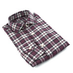 Charles Button-Down Shirt // Burgundy Plaid (2XL)