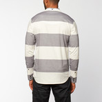 Hunter Woven Long-Sleeve Shirt // Salt Stripe (XL)